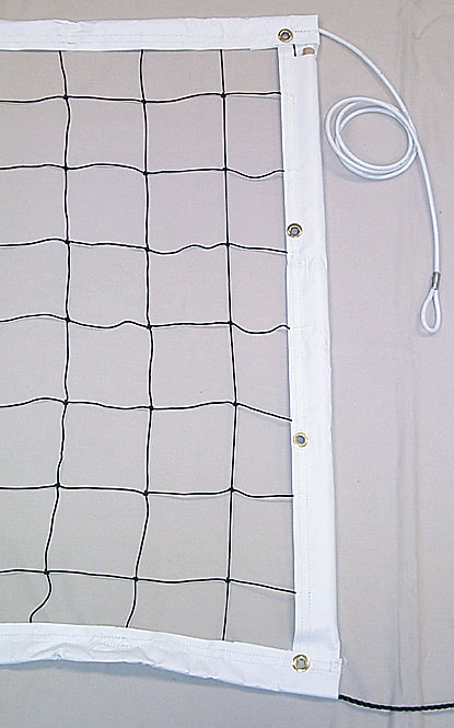 Carron Competition Volleyball Net, Steel Cable, Rope Bottom