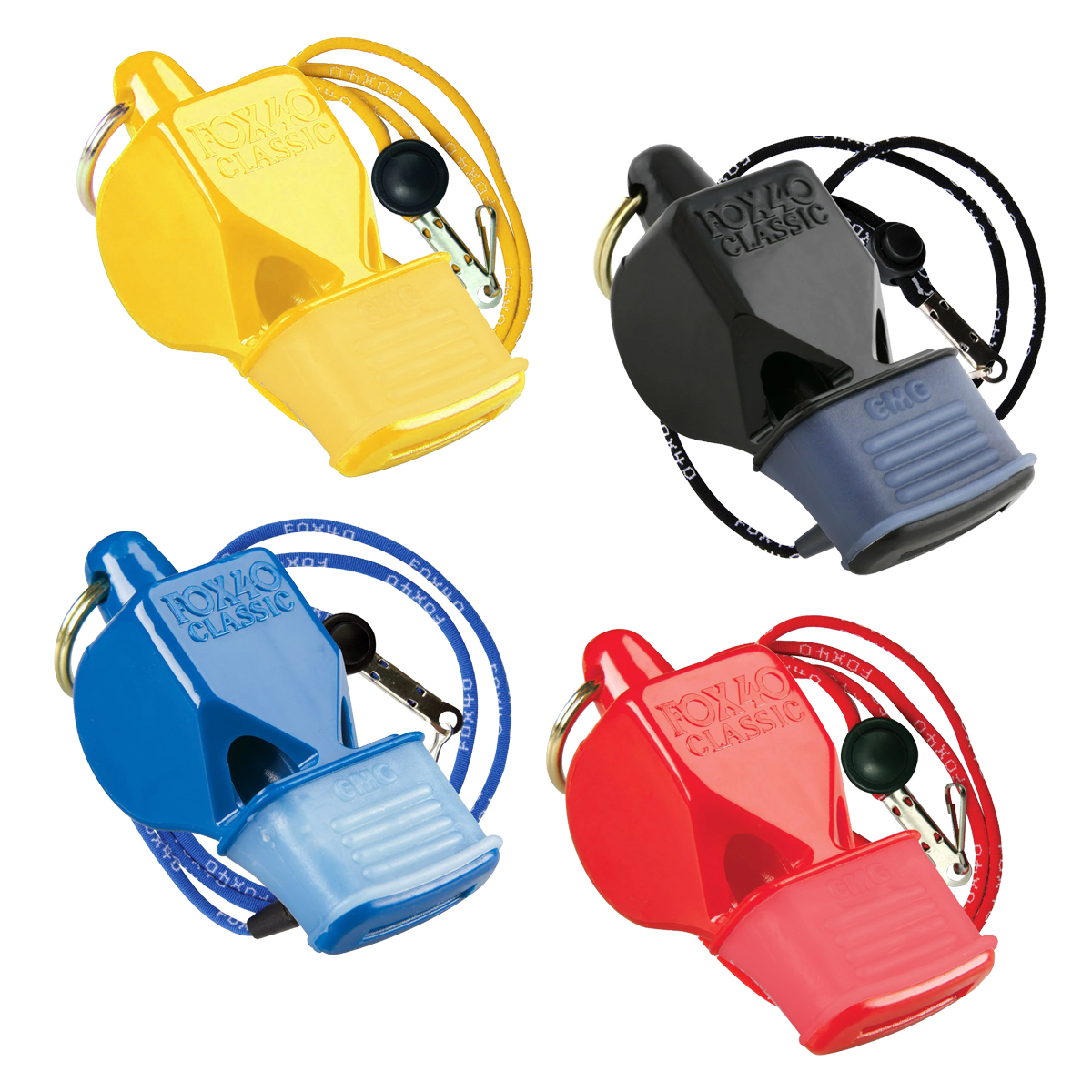 Cushioned Fox Whistles with lanyard