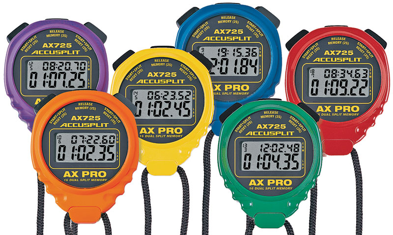 Accusplit AX PRO 16-Memory Stopwatch 6-Color Set