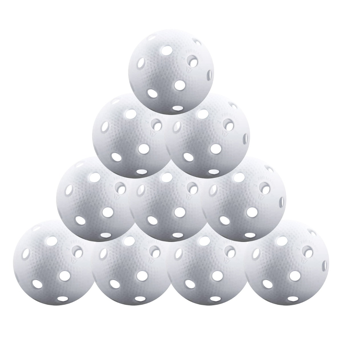 Exel White Floorballs (pack of 10)