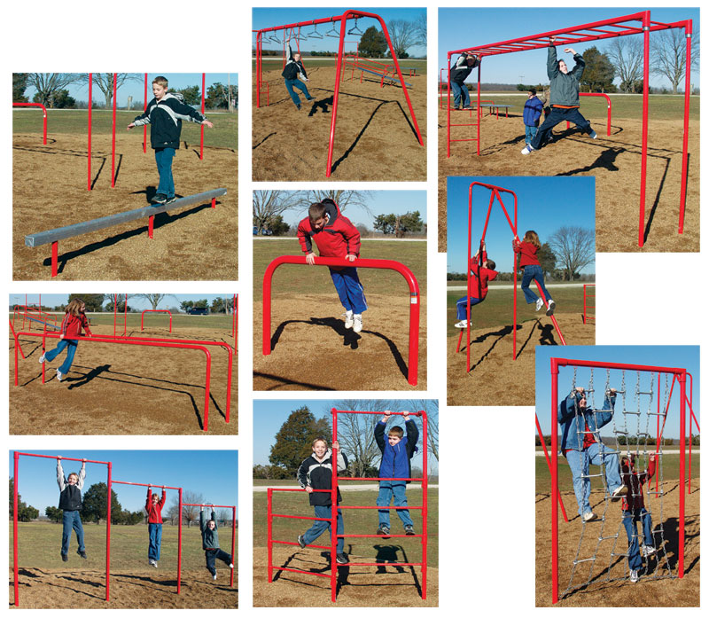 Nine-Unit Painted Course w/ Full Size Horizontal Ladder
