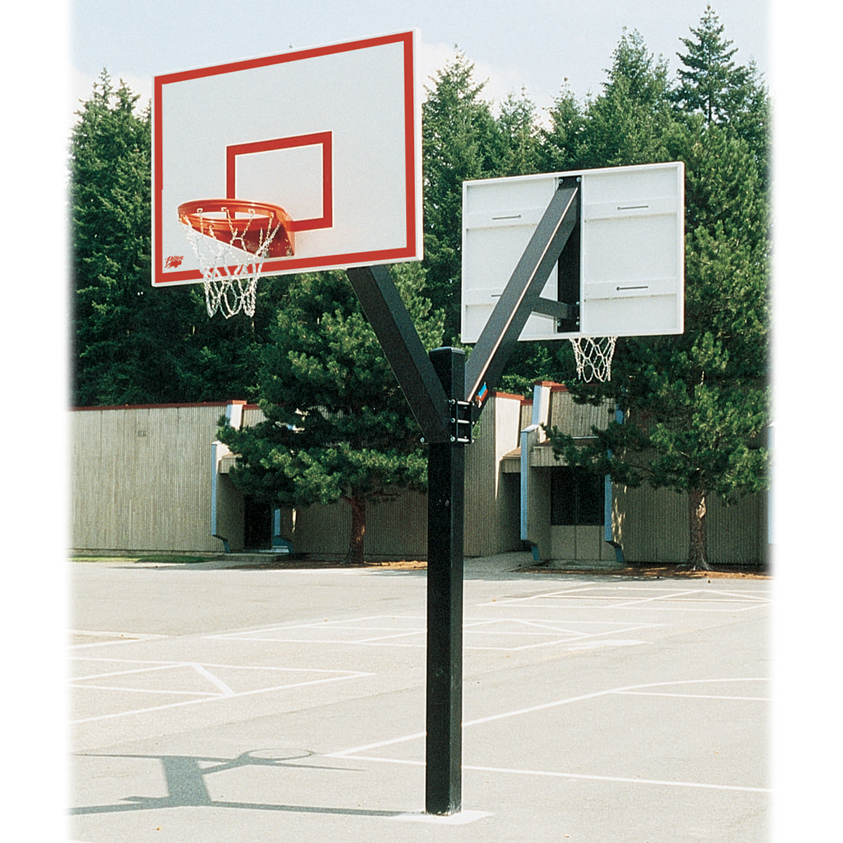 Bison Double Sided Playground Basketball System
