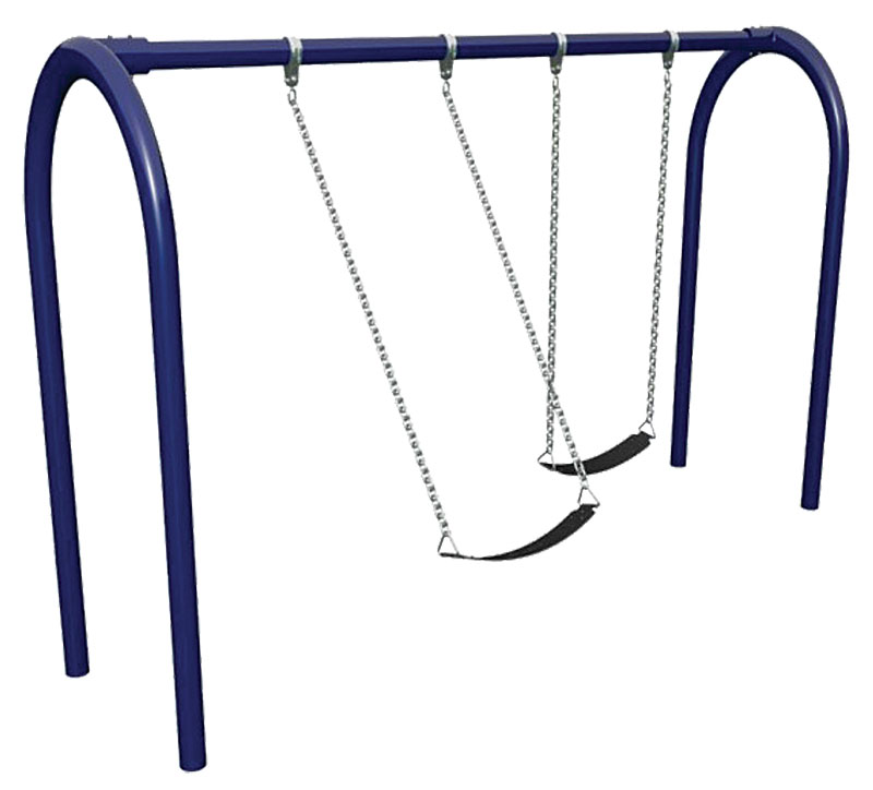 8'H Arch Post 1-Bay Blue Swing Set