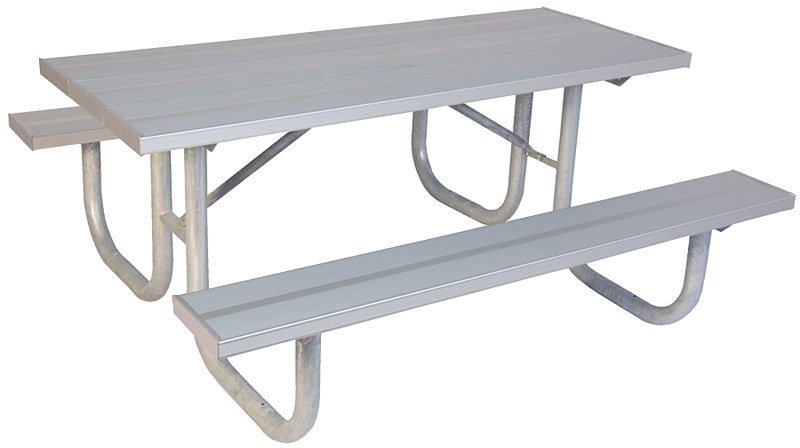 Extra-Heavy-Duty 6' Aluminum Picnic Table
