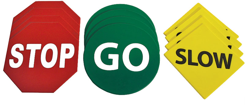 Traffic Signs Poly Markers (Set of 12)