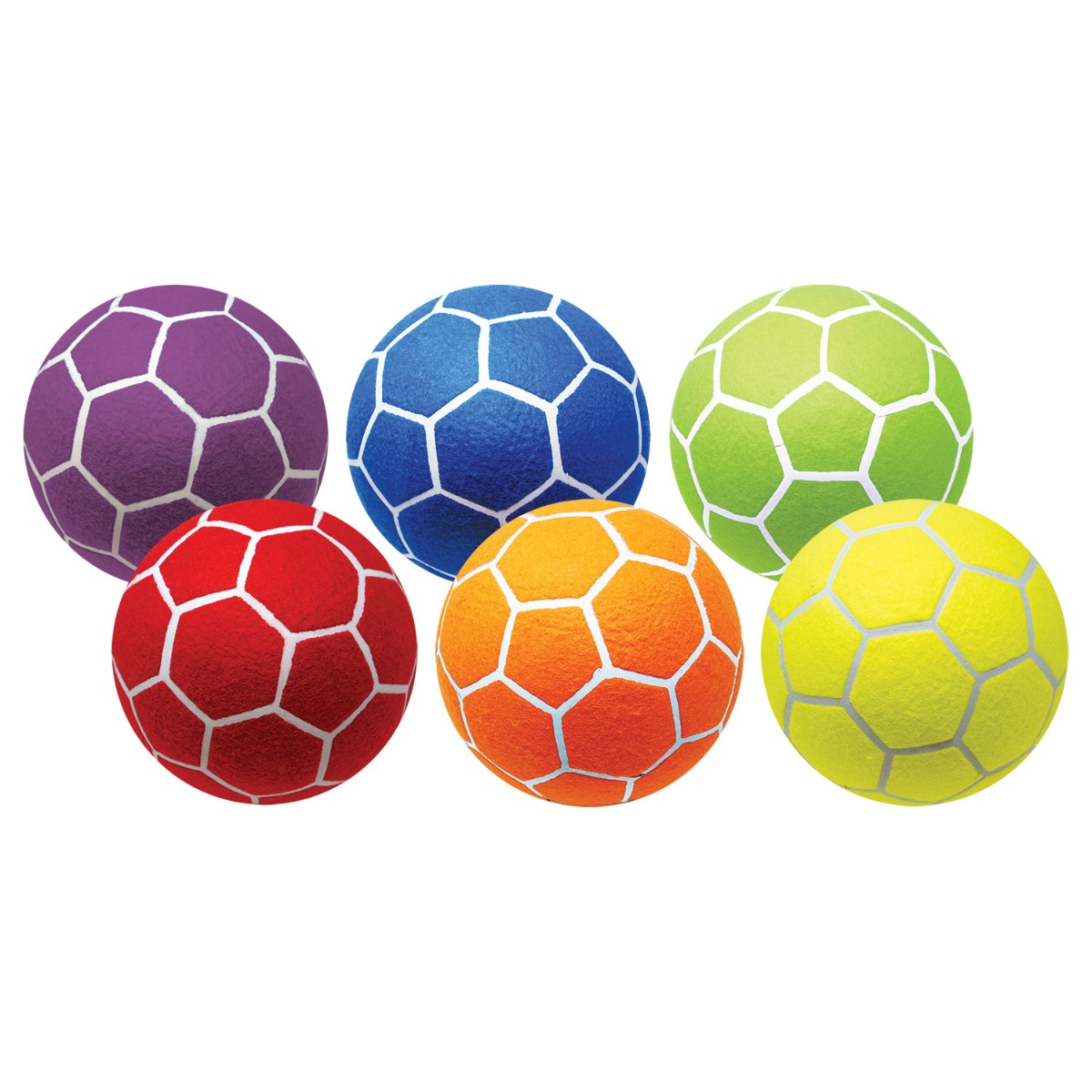 Felt Size 5 Indoor Soccer Ball 6-Color Set of 6
