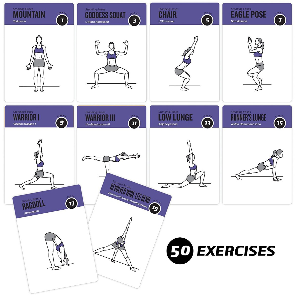 NewMe Fitness Yoga Exercise Cards - Thumbnail 3