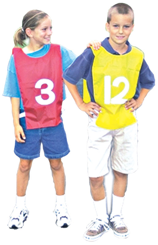 Nylon Pinnies with Numbers