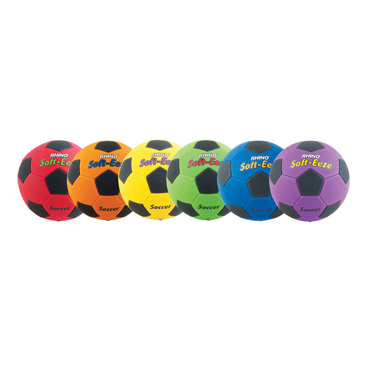 Rhino Soft-Eeze Size 4 Soccer Balls Set of 6