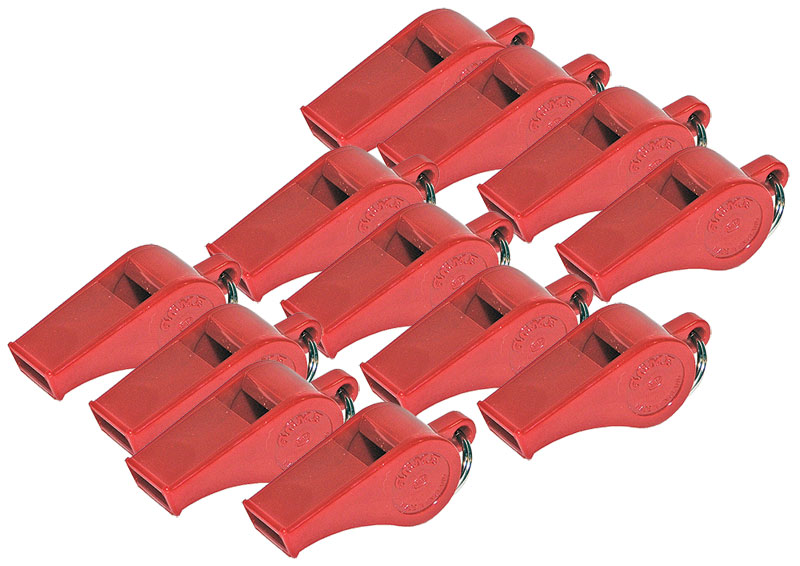 Acme Red Plastic Whistles (dozen)