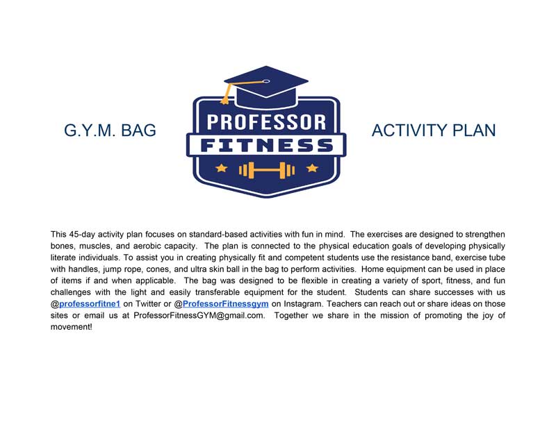 Professor Fitness Middle School Curriculum